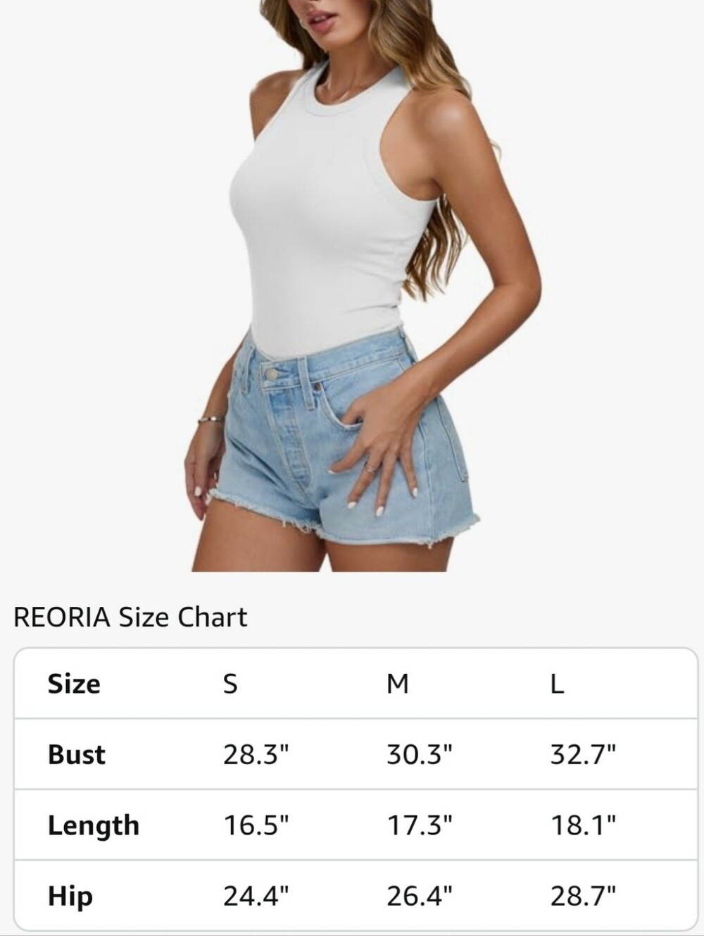White Ribbed Tank - Picture 6 of 8